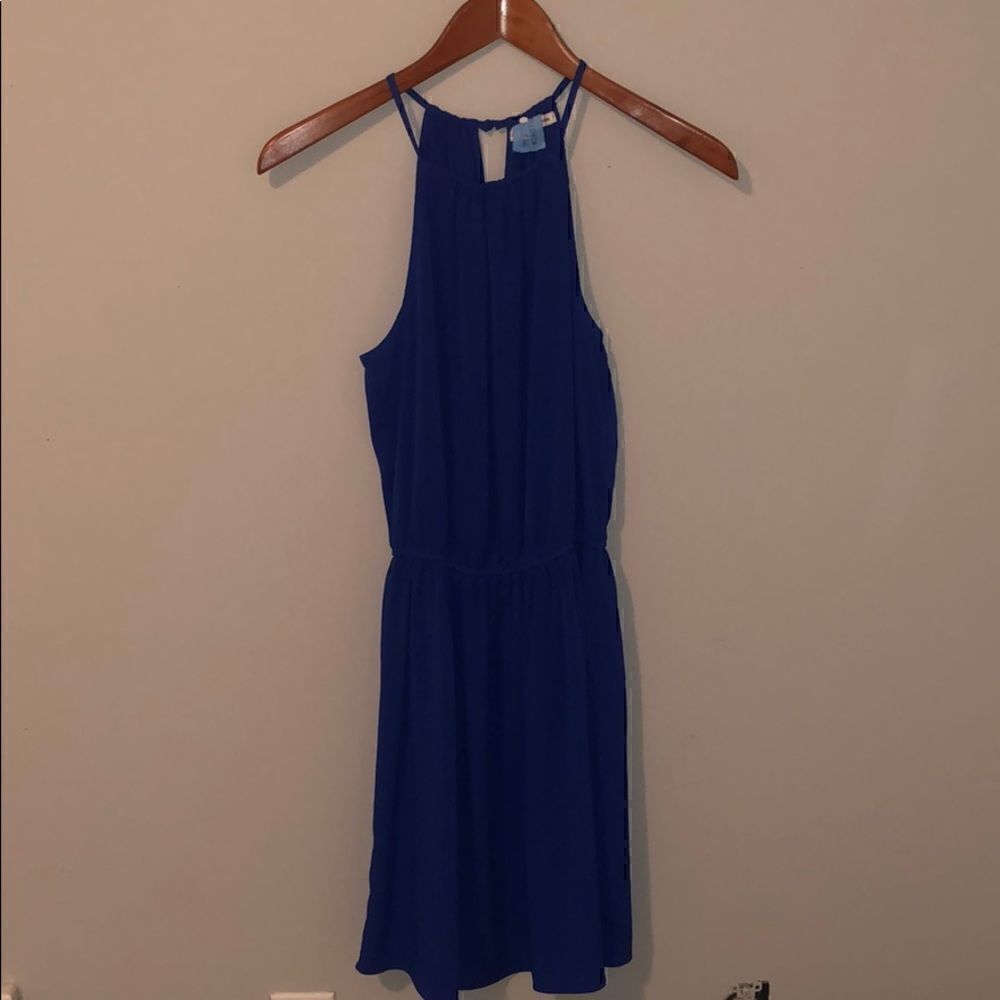 American Eagle Outfitters- Blue Halter dress